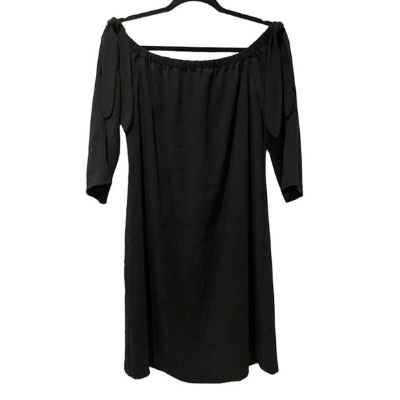 Charles Henry Off Shoulder Dress with Ties Black Women’s Size Large. NWT!‎ - Picture 1 of 5